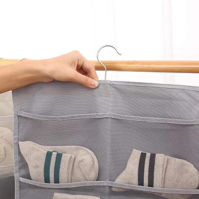 Túi đựng đồ lót, tất vớ, 2 mặt 30 ngăn có móc treo PaKaSa - Hàng chính hãng (Màu xám/da, giao màu ngẫu nhiên)