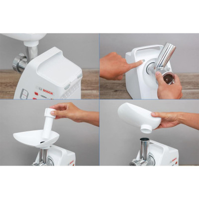 Máy xay, nghiền thịt bằm Bosch 500W (MFW3520W) - SX Châu Âu - Hàng chính hãng