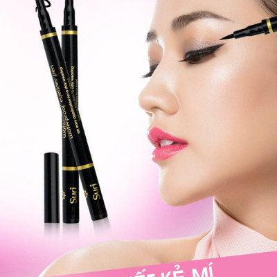 Viết kẻ mí mắt không lem, không thấm nước siêu mảnh Suri Waterproof Hàn Quốc tặng kèm móc khoá