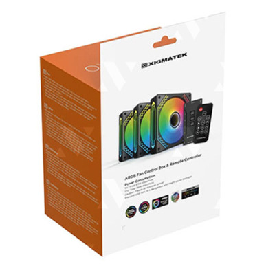 Bộ 3 Fan CASE Xigmatek STARZ PRO M20A ARGB + Hub + Remote Controler - Hàng Chính Hãng