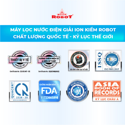 Máy Lọc Nước Điện Giải Ion Kiềm ROBOT IonKing 912 Chế Độ Nóng Thông Minh Lạnh 9 Tấm Điện Cực Titanium Phủ Platinum - Hàng Chính Hãng