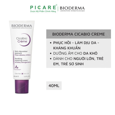 Kem Dưỡng Phục Hồi Da Tổn Thương Bioderma Cicabio Crème - 40ml