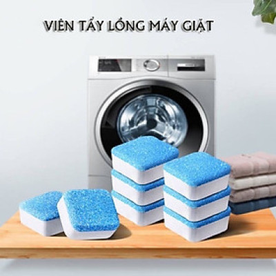 Set hộp 12 viên tẩy sạch lồng máy giặt , loại bỏ cặn lắng và chất bẩn gây mùi hôi trong máy giặt , giúp làm sạch quần áo , phù hợp với tất cả các loại máy giặt