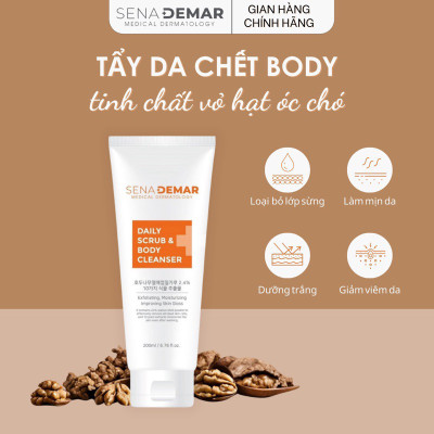 Muối tắm tẩy tế bào chết body SENADEMAR 200ml trắng da,sáng mịn hạn 2027