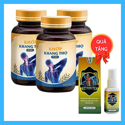 Liệu Trình 3 Hộp Khớp Khang Thọ Tặng 1 Dầu Xoa Bóp Khang Thọ Hỗ Trợ Điều Trị Các Bệnh Xương Khớp, Giảm Đau Mỏi Vai Gáy,Đau Nhức Chân Tay