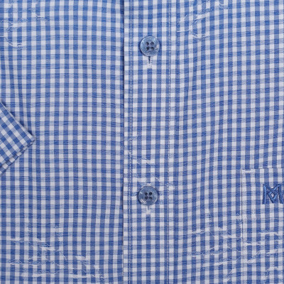 Áo sơ mi nam KHATOCO ngắn tay caro A1MN498T2-CNCR554-2607-N