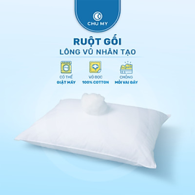 Gối khách sạn CHU MY, êm ái bồng bềnh, vỏ cotton tự nhiên cao cấp