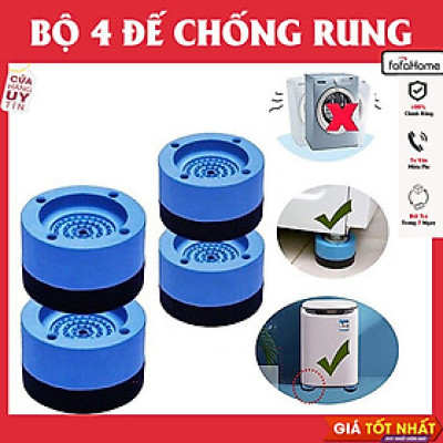 Đế Chống Rung Máy Giặt, Chân Máy Giặt Chân Bàn 4 Miếng Cao Su Cao Cấp. Chống Rung Chống Ồn Chống Trơn Trượt