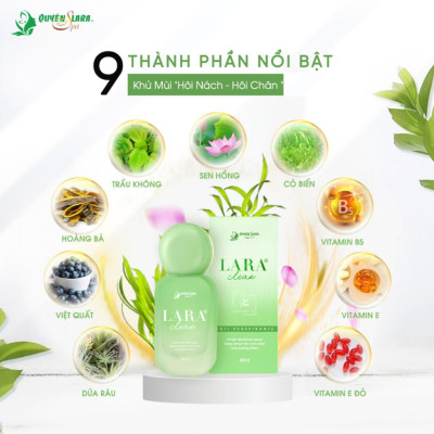 COMBO Xịt Khử Mùi Hôi Nách DEORA CLEAR 50ml & LARA CLEAR 40ml, Khử Mùi Toàn Thân, Ngăn Tiết Mồ Hôi