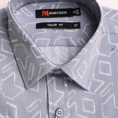 Áo sơ mi Khatoco nam tay ngắn Form tailor fit