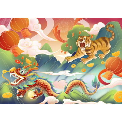 Bộ Keycap Rồng – Hổ Jungle Layout 68 nút - Hàng Chính Hãng
