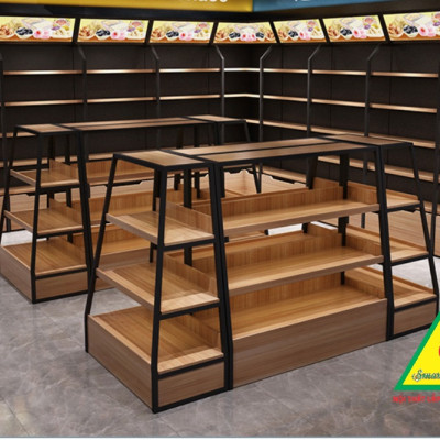 Kệ gỗ trưng bày rau củ quả, kệ trưng bày sản phẩm, hàng hóa KST422 - NỘI THẤT LẮP RÁP VIENDONGADV