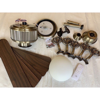 Quạt TTrần- Quạt Trần Đèn Động cơ 105w rất khỏe, - có điều khiển từ xa, đèn 3 chế độ màu