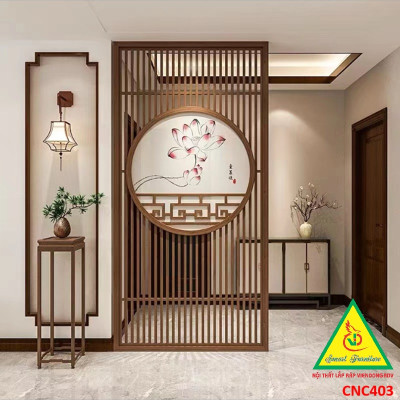 Vách ngăn CNC cho phòng khách, nhà bếp, nhà hàng, spa CNC403 - Nội thất lắp ráp Viendong Adv