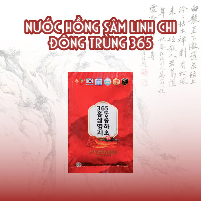 Nước hồng sâm linh chi đông trùng hạ thảo 20 gói 365 Sang - đẹp - Chất