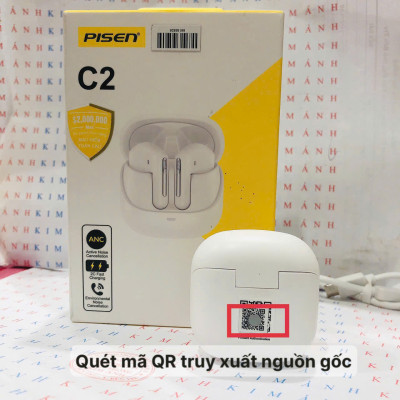 Tai nghe Bluetooth PISEN C2 ANC ENC True wireless, Kim Ánh cho dùng thử 30 ngày, hàng chính hãng, bảo hành 18 tháng