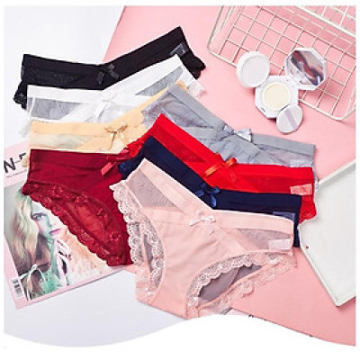 COMBO 5 QUẦN REN LƯỚI CẠP CHÉO NƠ 5779