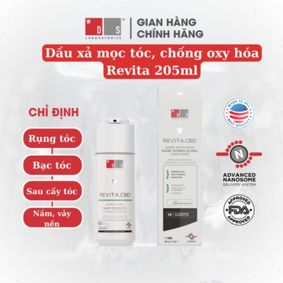 Dầu xả chống oxy hóa, kích thích mọc tóc REVITA.CBD CONDITIONER 205ML