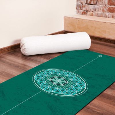 Thảm tập yoga chính hãng Yvonne, Wheel of Life, (TẶNG KÈM 3 PHẦN QUÀ) dày 6mm bề mặt nhám, siêu bám, chống trơn trượt, ưa mồ hôi,