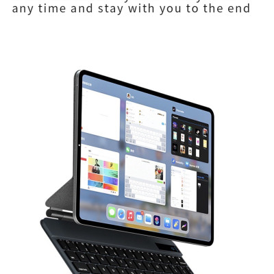 Bao bàn phím Wiwu Magic Keyboard MK109 cho Ipad 10.9", 11", 12.9" có cảm ứng nguồn hiển thị pin thời gian thực, tích hợp nam châm - Hàng chính hãng