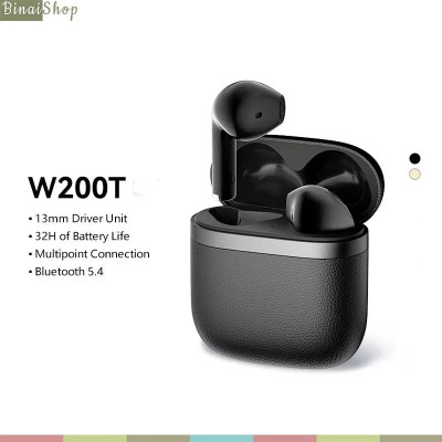 Edifier W200T - Tai Nghe TWS Không Dây Bluetooth 5.4 Kết Nối Đa Điểm, Chống Nước IP54, Thời Gian Sử Dụng 29 Giờ - Hàng chính hãng