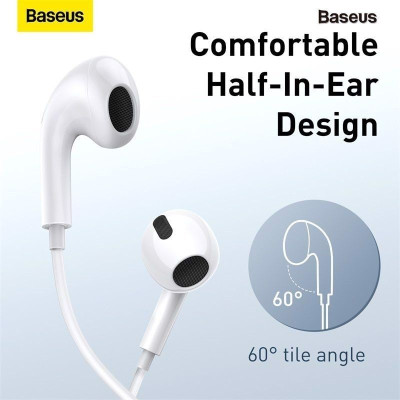 Tai Nghe H17 Baseus Encok 3.5mm lateral in-ear Wired Earphone có dây, chống nước, thể thao, âm thanh cao cấp-Hàng chính hãng