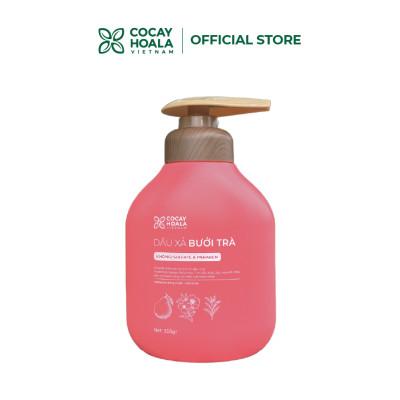 Dầu Gội Xả Hữu Cơ Bưởi Trà Cỏ Cây Hoa Lá VIETNAM, Dưỡng Tóc Chắc Khỏe, Mềm Mượt Tự Nhiên- Dung Tích 350gr