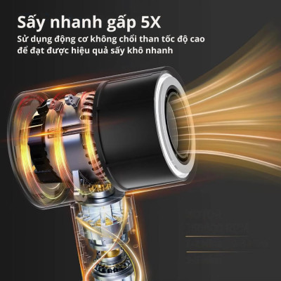 Máy sấy tóc Kachi MK404 – Nhỏ gọn, thời trang, sấy tóc nhanh chóng - Hàng chính hãng