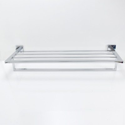 Giá treo khăn 2 tầng mặt gương Hiwin Y-1211 đồng kích thước 620x210x110