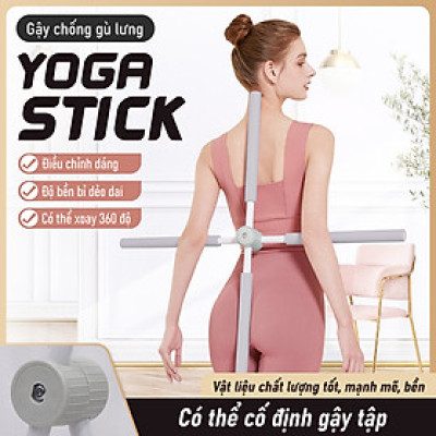 BG Gậy Tập Lưng, Vai, Chống Gù, Uốn Thẳng Lưng, 6015 Gậy Tập Yoga Gậy Chống Gù Lưng Tập Yoga Bằng Thép Không Gỉ, Gậy Tập Yoga Chống Gù Lưng, Mở Vai, Gậy Tập Thể Dục Điều Chỉnh Vai Lưng, Định Hình Lưng Vai ( hàng nhập khẩu)