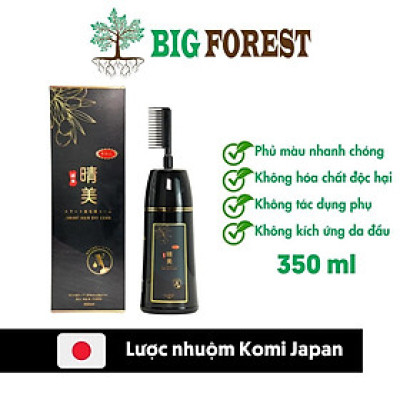 Lược nhuộm tóc, Dầu gội Phủ Bạc thảo dược, 350ml, Komi Nhật Bản 