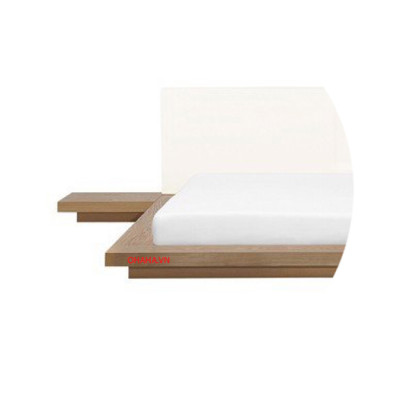 [Miễn phí vận chuyển & lắp đặt] Giường ngủ bệt thông minh kiểu Nhật cao cấp có vách ốp bọc nệm đầu giường Ohaha - GB006