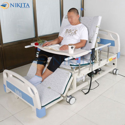 Giường bệnh Y  tế điều khiển bằng điện - Nâng đầu, nâng chân - Nghiêng trái phải - Đi vệ sinh gội đầu tại chổ - DCN 16