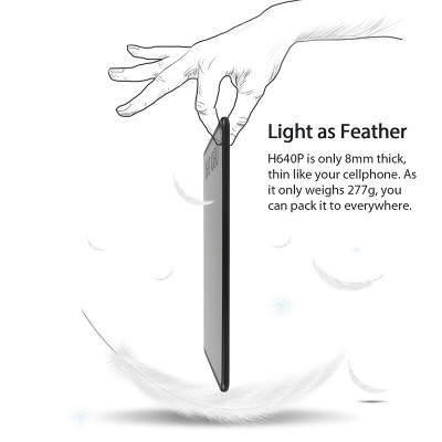 Bảng Vẽ Thiết Kế Đồ Họa Chuyên Nghiệp Huion H640P Hỗ Trợ Đa Nền Tảng PC,Laptop,Smartphone chạy cả trên Windows/Mac lẫn Điện Thoại Android - Hàng Chính Hãng. HUION Inspiroy H640P Drawing Tablets Graphics Pen Tablet with 8192 Pressure Levels Hàng Nhập Khẩu