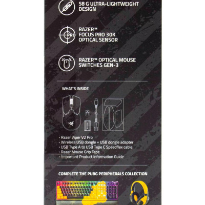 Chuột gaming Razer Viper V2 Pro PUBG: Battlegrounds Edition - Hàng chính hãng