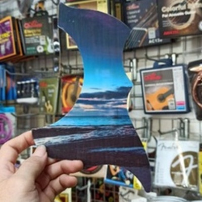 Miếng Dán Chống Trầy Guitar Acoustic – Thiết Kế 3D Phong Cảnh