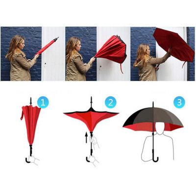 Ô dù gấp ngược 2 lớp chống tia UV - Hàng Cao Cấp