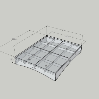 HAPPY FURNITURE , Giường ngủ - CHEVY, GNG_230 GNG_231 GNG-232 GNG_233 , 203cm  x 26cm DxC