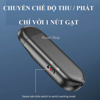 Bộ Thu Phát Bluetooth 5.0 Không Dây Đa Năng Kèm Màn Hình LCD – Hàng Nhập Khẩu Usb Bluetooth 5.0 có màn hình hiển thị thu phát âm thanh HIFI Stereo cho tivi loa, âm ly laptop, PC