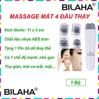 Máy massage mặt cầm tay 4 đầu kiểu bút (có chọn mẫu) (Hàng Chính Hãng)