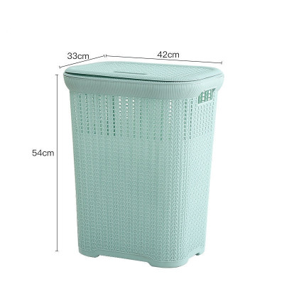 ( HÀNG CAO CẤP ) Giỏ đựng đồ quần áo có nắp Hàn Quốc Kiểu Dáng Đan Mây( Tặng Sét 5 Móc áo Inox Xoắn Dài 40cm )