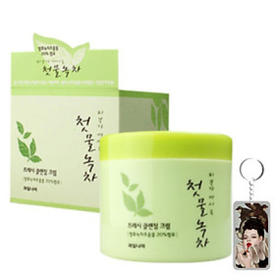 Kem massage thảo dược trà xanh Green tea Massage Cream Hàn Quốc 300ml Tặng Móc khóa