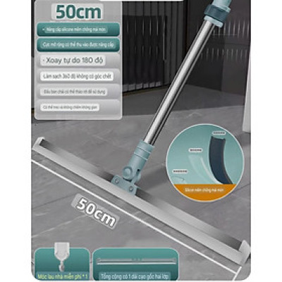 CÂY GẠT SÀN GẠT KÍNH SILICON 50CM CÁN DÀI ĐIỀU CHỈNH NGẮN DÀI CÂY GẠT SÀN GẠT KÍNH SIÊU SẠCH 2 IN 1