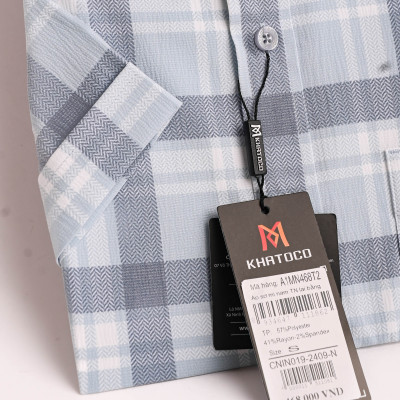 Áo sơ mi Khatoco nam tay ngắn