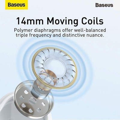 Tai Nghe H17 Baseus Encok 3.5mm lateral in-ear Wired Earphone có dây, chống nước, thể thao, âm thanh cao cấp-Hàng chính hãng