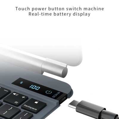 Bao bàn phím Wiwu Magic Keyboard MK109 cho Ipad 10.9", 11", 12.9" có cảm ứng nguồn hiển thị pin thời gian thực, tích hợp nam châm - Hàng chính hãng