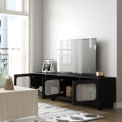 [Happy Home Furniture] MEYDAN , Kệ TV 3 cửa mở , 220cm x 42cm x 57cm ( DxRxC), KTV_012