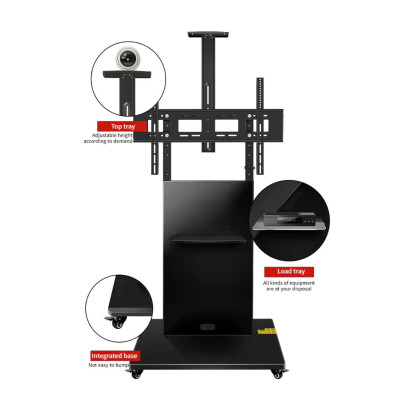 Khung Treo Tivi Di Động T60 (Tối Đa 70 inch) – Giải Pháp Linh Hoạt Cho Phòng Học, Studio, Văn Phòng - Hàng nhập khẩu