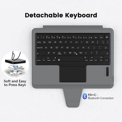 Bao Da Kèm Bàn Phím cho iPad Pro 11 & iPad Pro 12.9 inch 2020/2021/2022 Nillkin Bumper Combo Case Keyboard (Có khe cắm bút Apple Pencil) - Hàng Chính Hãng