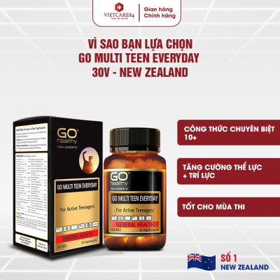 Bộ Sản Phẩm Tăng Chiều Cao: Viên uống Canxi hữu cơ New Zealand Nutri Seaweed Calcium 60 Viên và GO MULTI TEEN EVERYDAY